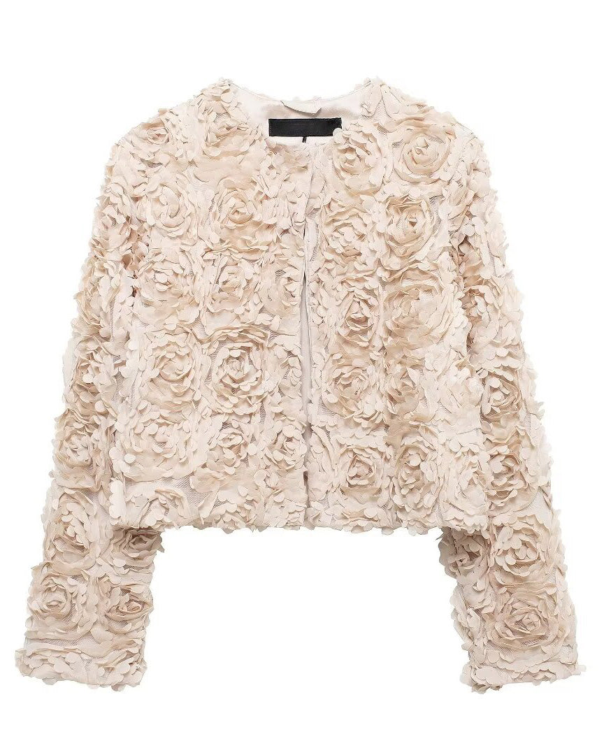 EB | Garten Rundhals Blüten Kurzjacke