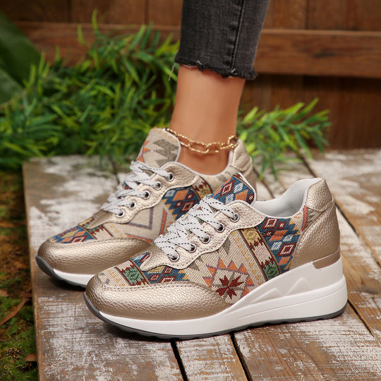 Damen Sportliche Sneakers mit kunstvoller Mustervariation und komfortabler Dämpfung EB