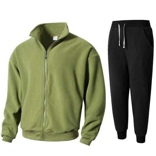Herren Fleece Relaxanzug mit hohem Kragen EB