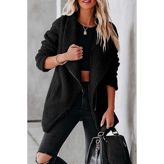 Damen kuschelige Teddyjacke EB