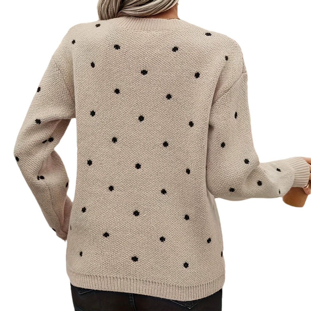 Damen Pullover mit strukturiertem Punktdesign EB