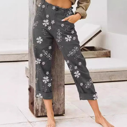 Damen Blühende Baumwollhose im Relaxed Fit EB