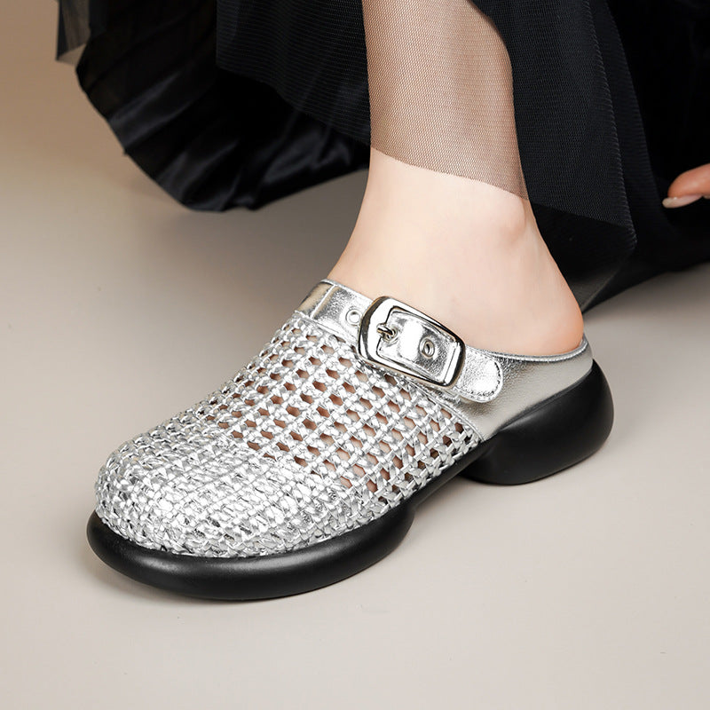 Damen Komfortable Clogs mit modischem Strukturdesign EB