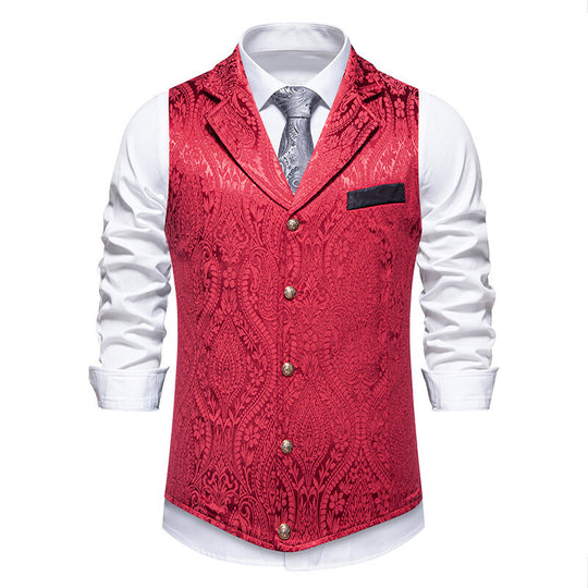 Herren elegante Weste mit kunstvollem Muster EB
