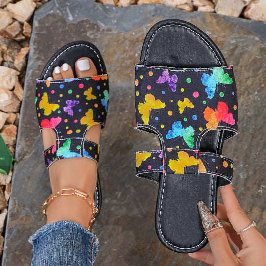 Damen Blumige Sandalen im modernen Design EB