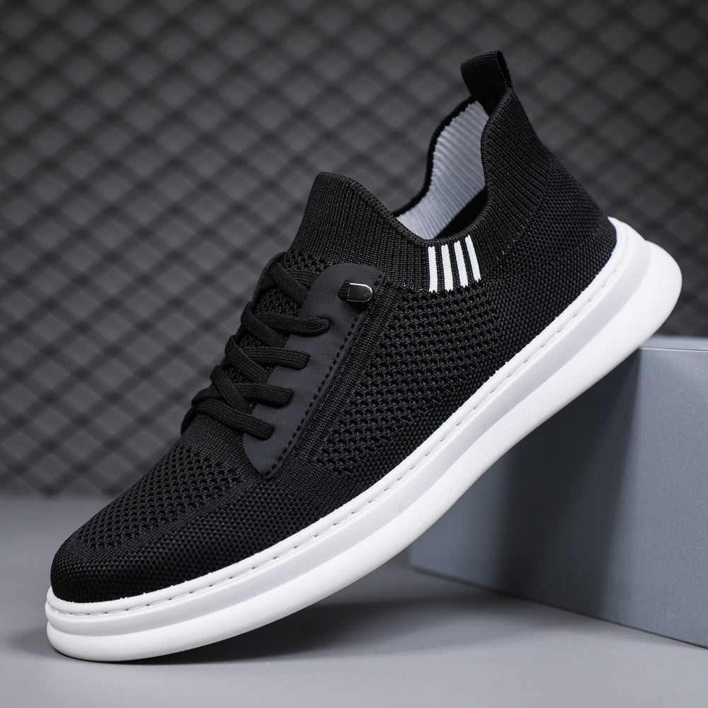 Damen Bequeme und stylische Sneaker mit elastischem Kragen und seitlichem Reißverschluss EB