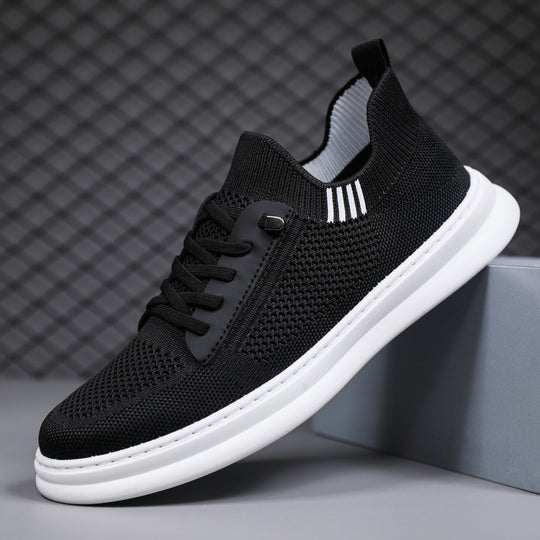 Damen Bequeme und stylische Sneaker mit elastischem Kragen und seitlichem Reißverschluss EB