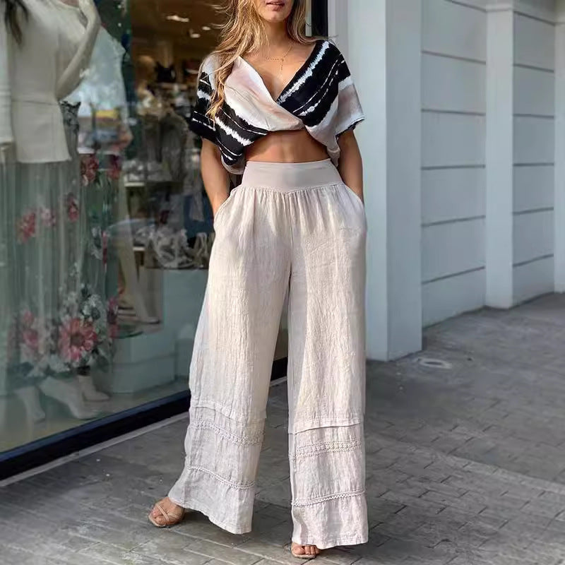 Damen luftige und bequeme Leinenhose EB