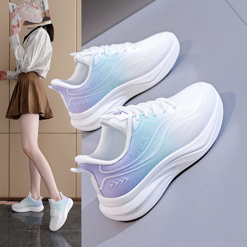 Damen Sportliche Sneakers mit flexibler Dämpfung und atmungsaktivem Netzmaterial EB