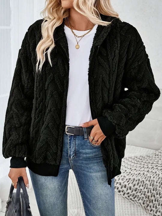 Damen Fleece-Jacke mit Struktur EB