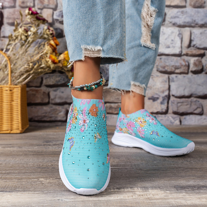 Schmetterlingsdruck Slip-On Schuhe EB