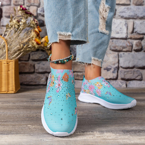 Schmetterlingsdruck Slip-On Schuhe EB