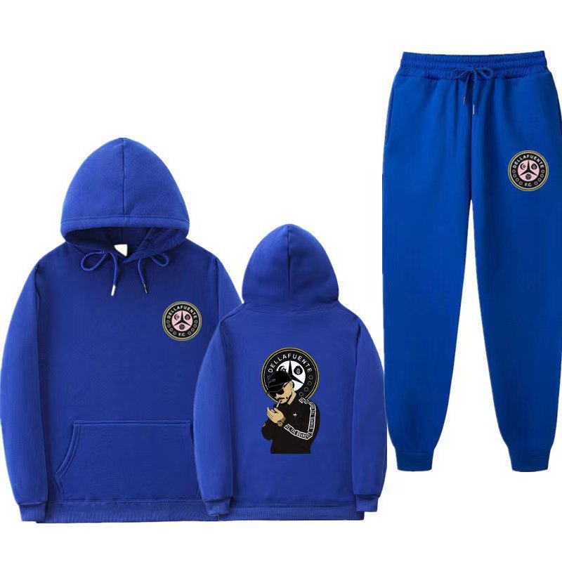 Damen Set aus Kapuzenpullover und Jogginghose mit einzigartigem Druck EB