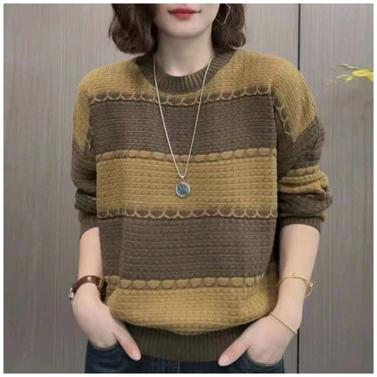 Damen Strickpullover mit strukturiertem Design und lässigem Schnitt EB