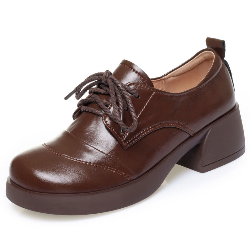 Damen Schnürschuhe mit komfortablem Blockabsatz und modischem Design EB