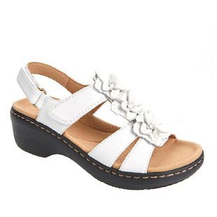 Damen komfortable Sandalen mit dekorativen Blumendetails EB