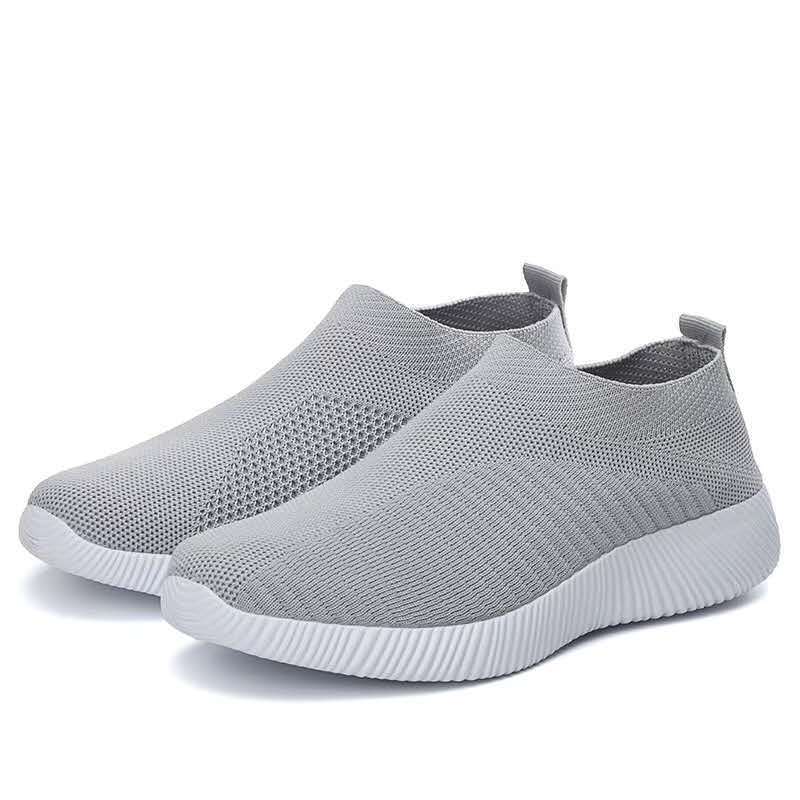 Damen luftige Slip-On Sneakers mit atmungsaktivem Design EB