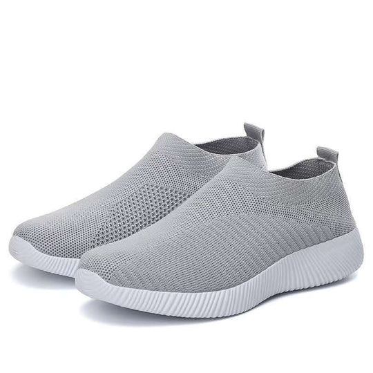 Damen luftige Slip-On Sneakers mit atmungsaktivem Design EB