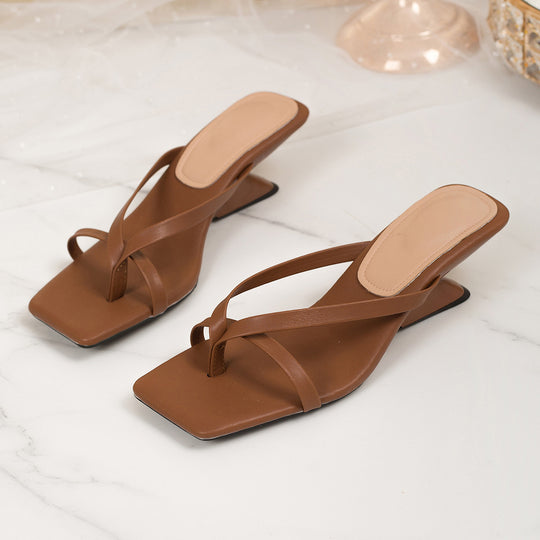 Damen Slingback-Sandalen mit modischen gekreuzten Riemen und komfortabler Sohle EB