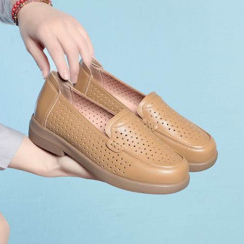 Damen Mokassins mit luftiger Perforation und gemütlichem Fußbett EB