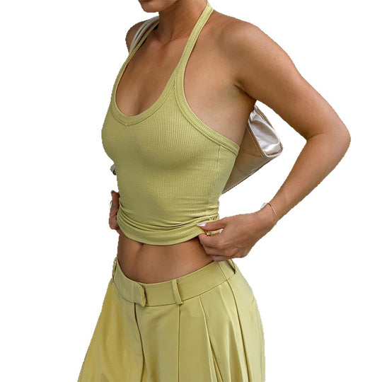 Damen Sportliches Rückenausschnitt-Trägershirt EB