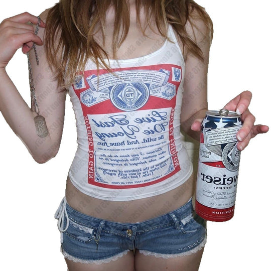 Damen ärmelloses Tanktop mit kreativem Druck EB
