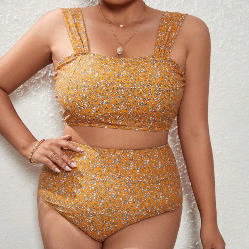 Damen Crop-Top Bikini mit hohem Bund EB