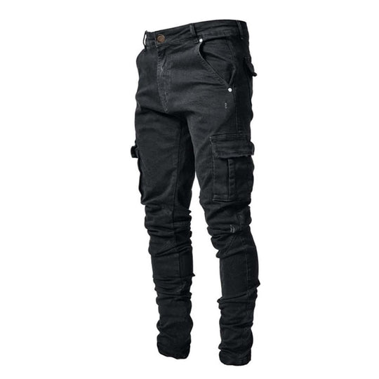 Herren Cargo-Jeans mit modischen Seitentaschen und lässigem Schnitt EB