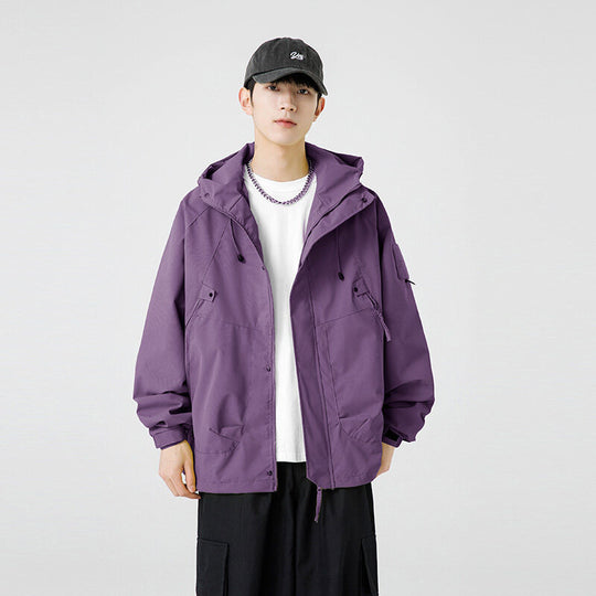 Herren Leichte Funktionsjacke mit hohem Kragen und praktischen Taschen EB
