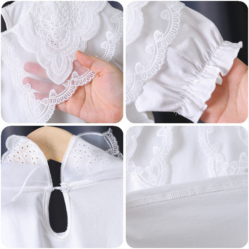 Mädchen Bluse mit eleganten Rüschendetails EB