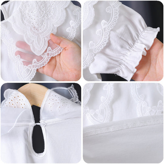 Mädchen Bluse mit eleganten Rüschendetails EB