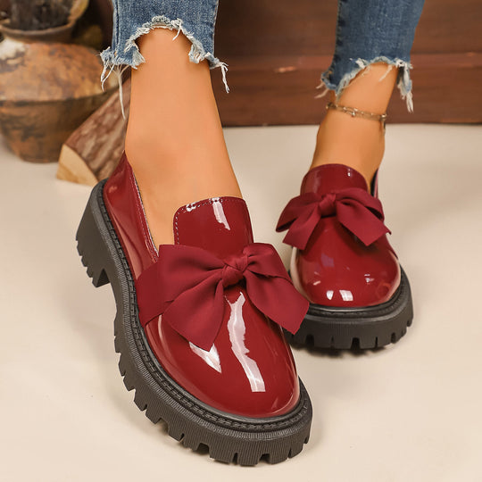 Damen Loafers mit elegantem Schleifen-Design und rutschfester Sohle EB