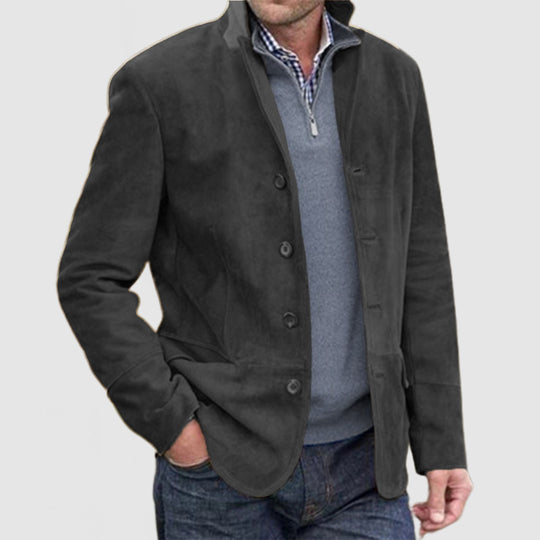 Herren Elegante Wildlederjacke mit modernen Details EB