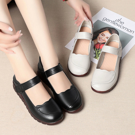 Damen Komfortable Mary Jane Slipper mit verstellbarem Riemen und ergonomischem Fußbett EB