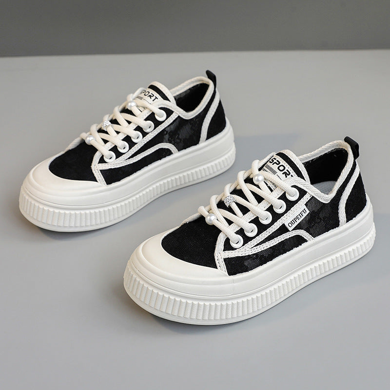 Damen modische Sneaker mit atmungsaktivem Obermaterial und rutschfester Sohle EB
