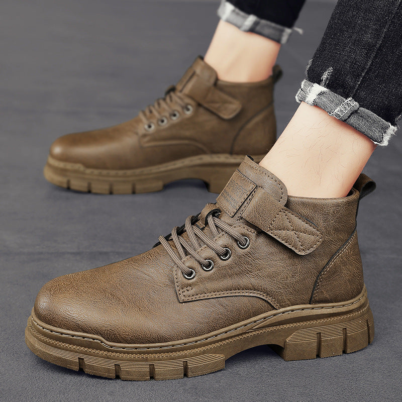 Herren robuste Schnürstiefel mit verstellbarem Riemen EB