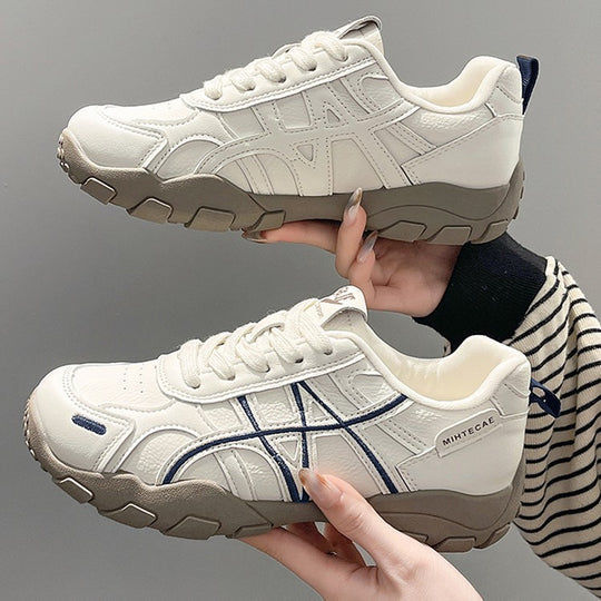 Damen Sportliche Sneaker mit atmungsaktivem Obermaterial und rutschfester Sohle EB