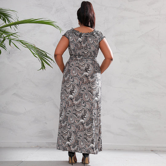 Damen Maxikleid mit floralen Mustern EB