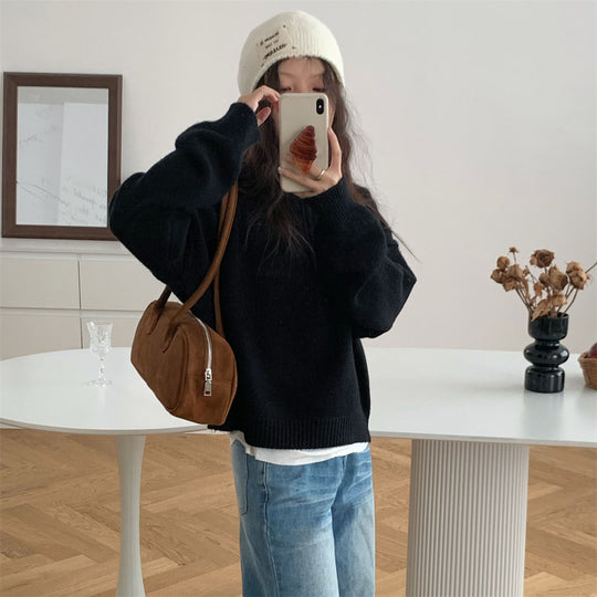 Damen Kurzpullover mit Stehkragen und Reißverschluss EB