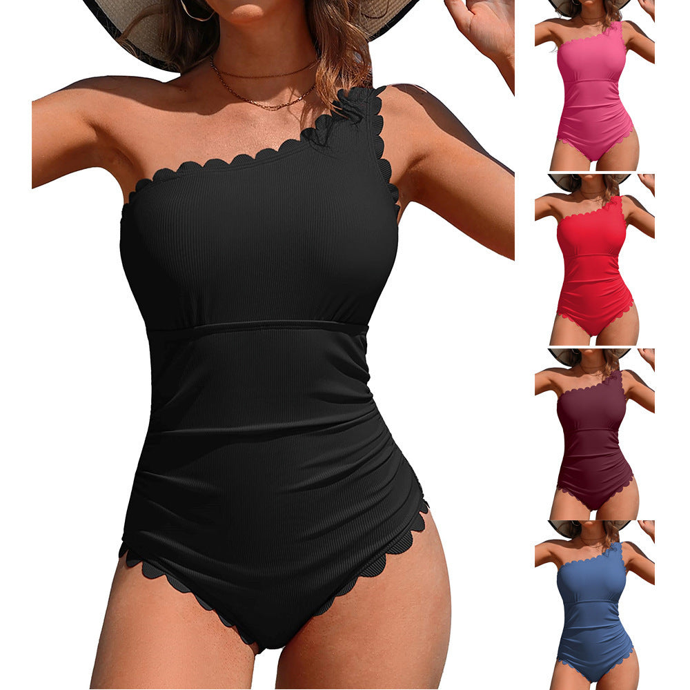 Damen Badeanzug mit femininem Rüschendesign EB