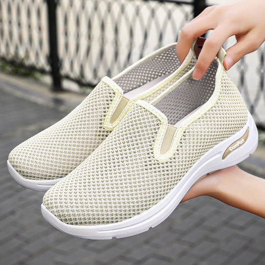 Damen Bequeme Slip-On Sneakers mit atmungsaktivem Obermaterial EB