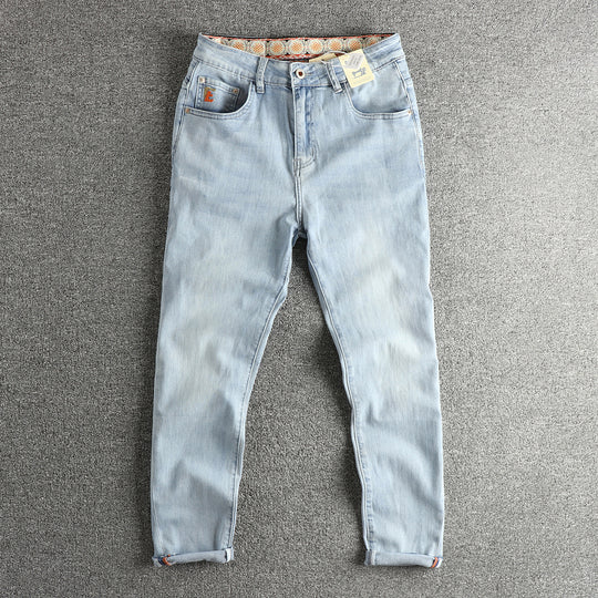 Damen Slim-Fit Jeans mit hohem Bund und Vintage-Effekt EB
