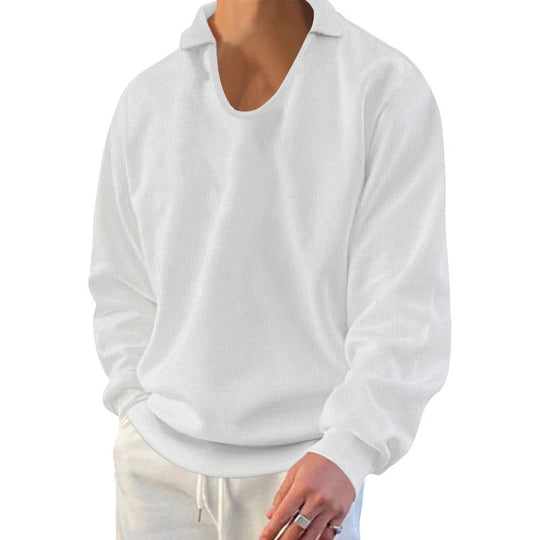 Herren lässiger Pullover mit strukturiertem Stoff und modernem Schnitt EB
