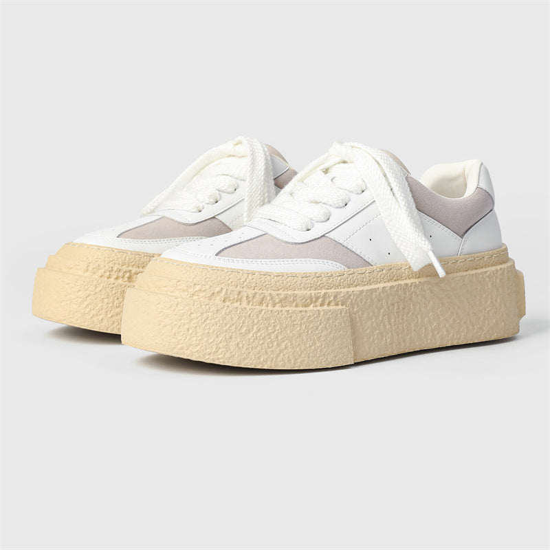 Damen Modische Plateau Sneakers mit strukturierter Sohle EB