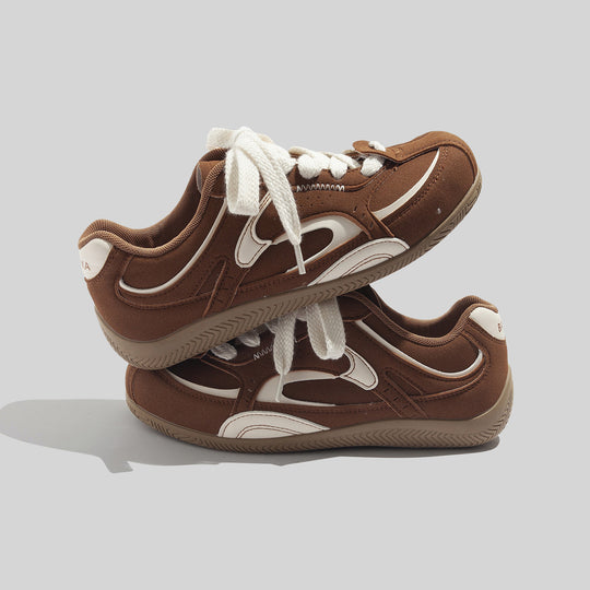 Damen Sportliche Sneaker mit rutschfester Gummisohle und atmungsaktiver Struktur EB