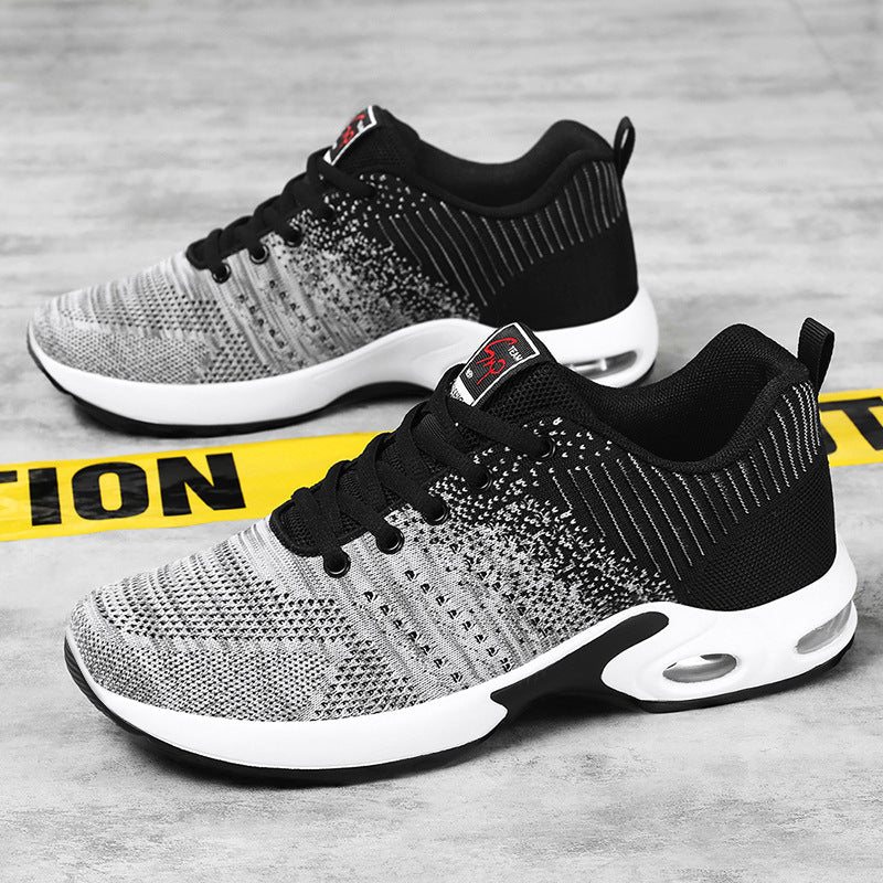 Herren nan leichter Strick-Running-Sneaker mit gepolsterter Fersenstütze und sichtbarer Luftkissen-Zwischensohle EB