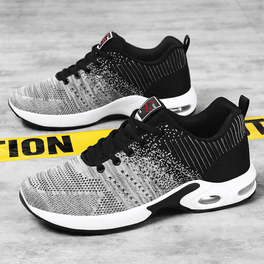 Herren nan leichter Strick-Running-Sneaker mit gepolsterter Fersenstütze und sichtbarer Luftkissen-Zwischensohle EB