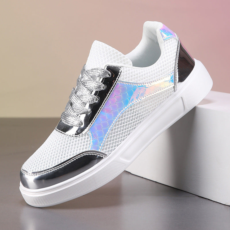 Damen Modische Sneakers mit reflektierendem Obermaterial EB