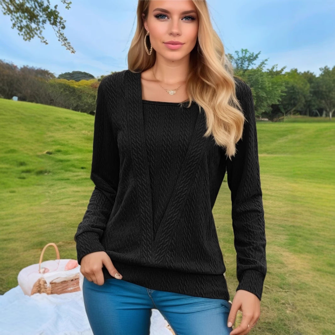 Damen Pullover mit Zopfmuster EB