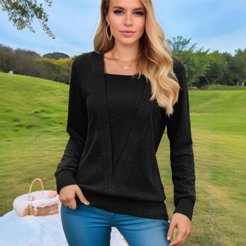 Damen Pullover mit Zopfmuster EB